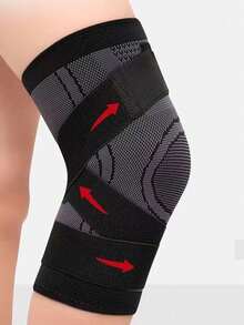 1/2pcs Compression Nylon Strap Knee Pads, Shock Absorption Bandage For Outdoor Hiking, Cycling, Football, Basketball, Running, Breathable Wrap-Around Non-Slip Knee Protector - Multicolor - View 6