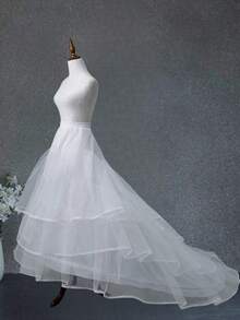 1 件女士白色 2-6 层钢圈新娘婚纱衬裙、礼服衬裙、飞碟衬裙、2 个钢圈 1 个网状公主礼服衬裙、4 层硬网无骨衬裙、4 个钢圈 5 个荷叶边衬裙、3 个钢圈 1 个网状拖尾衬裙、3 层水晶薄纱美人鱼衬裙、超大 6 个钢圈 6 个网状衬裙 - 白色 - 查看 10