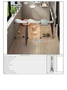 Foldable Dog Fence For Small/Medium Dogs, Indoor Pet Playpen, Puppy/Kitten Cage, Rabbit Hutch - Multicolor - View 14