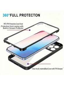 1 个 360 度全覆盖磁吸手机壳带挂绳，兼容三星 Galaxy S25、S24、S24 Plus/S24+、S24 Ultra、S24 FE、S20、S21、S22、S23，兼容 - 黑色 - 查看 4