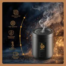 Charcoal Oud 2-In-1 Electric Incense Burner Type-C Portable Burner Aoma Diffuser For Car - Multicolor - View 4
