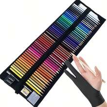 31/44/58 pezzi Set di matite colorate di alta qualità, adatte per arte, pittura, colorazione, con custodia portatile, guanti, regalo ideale per adulti, principianti d'arte e studenti - Set - Visualizzare 10