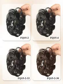 Claw Clip Messy Bun Hair Pieces For Women Messy Wavy Curly Hair Bun Extensions Tousled Updo Bun Hair Clip In Synthetic Hair Bun Ponytail Extension(Dark Brown)