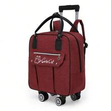 20.5" Rolling Carry-On Spinner Luggage Spinner With Wheels Water Resistant Softside Suitcase Lightweight Travel Bag For Men Women - 紅色 - 查看 2