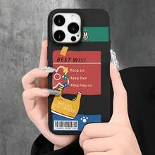 Funda protectora para phone con diseño de etiqueta de color y orificios grandes. Compatible con phone 16 Pro Max, 16, 15 Pro, 14, 14 Plus/14 Pro Max, 13, 13 Pro, 12 Pro, 11/11 Pro. Regalos para cumpleaños y fiestas. - Blanco - Ver 7