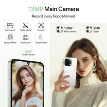 UMIDIGI G9T Smartphone Versión Global, Android 14, 8GB+128GB Expandible a 1TB, Pantalla HD+ de 6.75" a 90Hz, Cámara de 13MP, Batería de 5000mAh, Desbloqueo Facial y de Huella Digital, 4G Dual SIM, GPS - Blanco - Ver 2