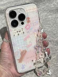 Cute Cartoon INS Cute Glitter Star Dog With Bracelet Phone Case Compatible With 16 15 14 13 Pro Max Stylish Cases Cover Waterproof Shockproof Anti-Fall Scratch Resistant - Star Puppy - View 3