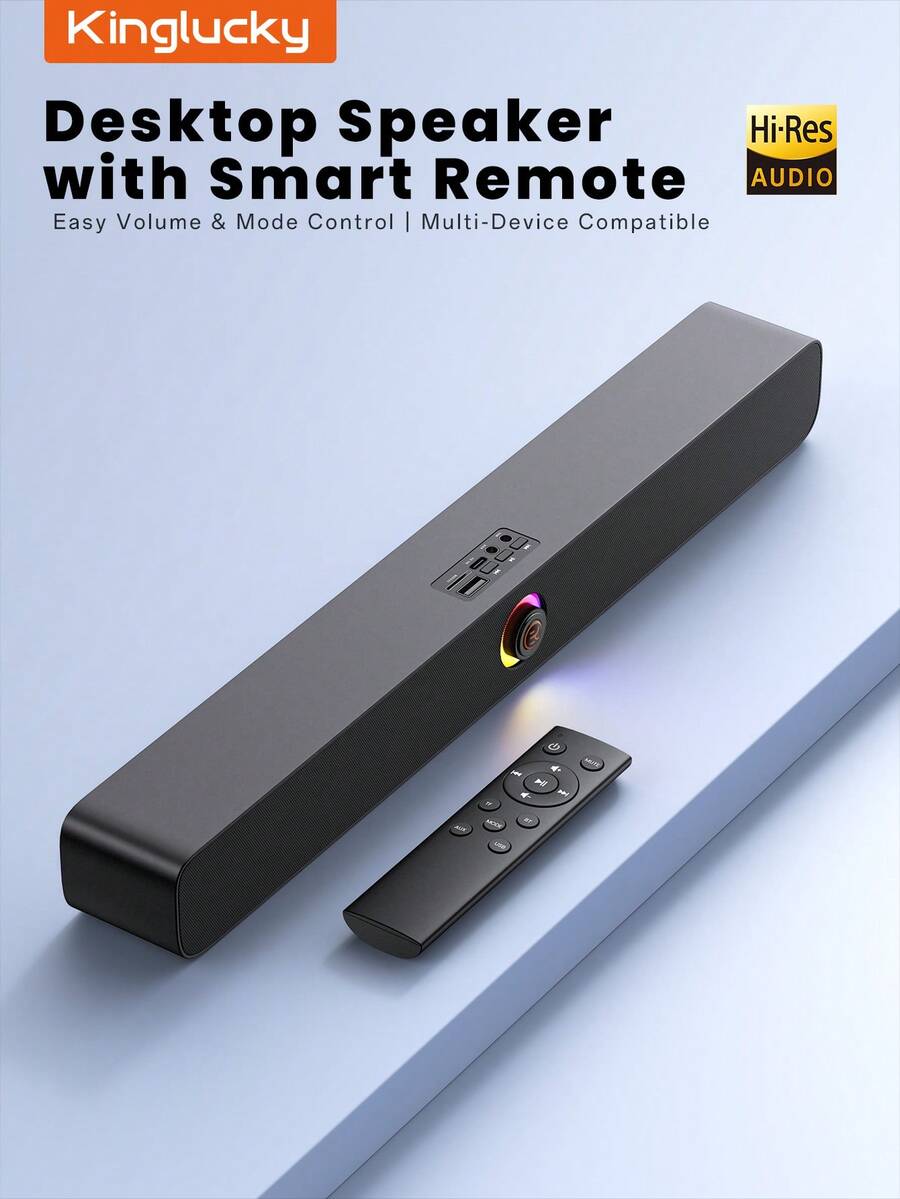 Kinglucky 带低音炮的无线扬声器、大型音箱、立体声扬声器、低音炮、户外无线扬声器、派对迪斯科灯、TWS/MIC