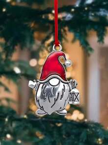 1 قطعة زينة عيد الميلاد ذات طابع قصصي قديم، ديكور معدني للأعياد بقبعة حمراء وفانوس، مناسب للتعليق على شجرة عيد الميلاد، ديكور عيد الميلاد ورأس السنة، قلادة سانتا كلوز، اكسسوارات شجرة عيد الميلاد