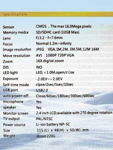 Latest 270° LED Flip Screen Camera: 16x Zoom, 1080P, 2.7" Display, HD Wide Angle. Perfect For Outdoor Shooting, Takes Photos, Uploads To Phone, Camera & Camcorder Combo - Camcorders + Data Cable - View 5