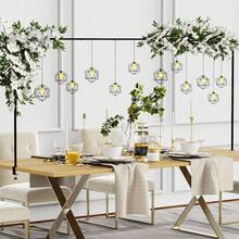 Over The Table Rod Stand With Clamps Black 31"-110"Length Adjustable Metal Table Arch Hanging Rod Stand For Party Wedding Anniversary Christmas Decoration - màu đen - Xem 6