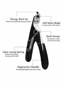 Heavy-Duty Pet Nail Clippers With Safety Guard And Nail File - Professional Grade Stainless Steel Trimmer For Dogs And Cats, Ensuring Precise, Pain-Free Trimming And Filing, Ideal For Home And Pet Grooming Salons - Multicolor - View 5