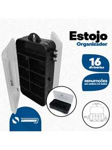 Summer Pesca e Camping Kit Pesca Esportiva Estojo Anzol Girador Empate 131 itens - Preto - Visão 4