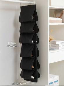 Organizador colgante de tela no tejida con 12 bolsillos, bolsa de almacenamiento de zapatos ahorradora de espacio, organizador colgante multifuncional para puerta de dormitorio, baño, perfecto para guardar ropa, sombreros, zapatos, toallas, gran regalo para Navidad, Halloween, Acción de Gracias