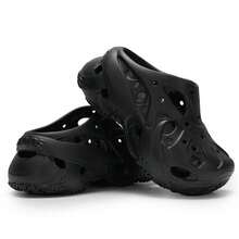 Crocs 女士珊瑚色木屐凉鞋，简约舒适户外旅行运动休闲拖鞋 211141-001 - 211141-001 - 查看 3