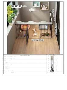 Foldable Dog Fence For Small/Medium Dogs, Indoor Pet Playpen, Puppy/Kitten Cage, Rabbit Hutch - Multicolor - View 24