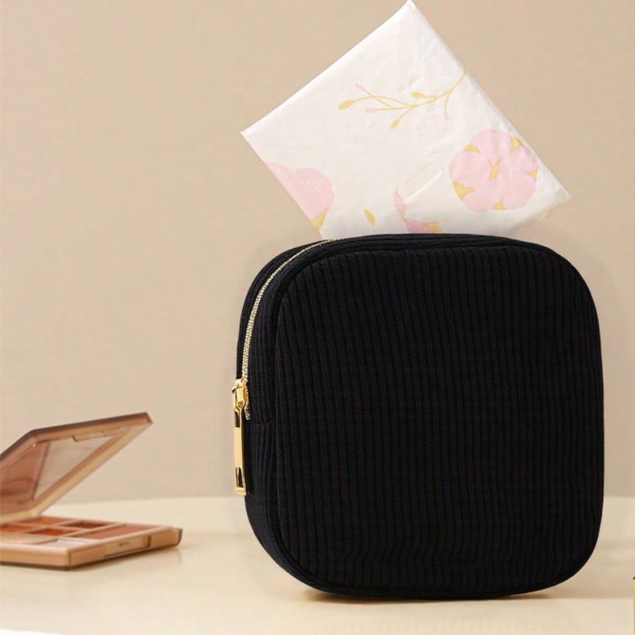 Makeup Bag,Period Bag,School Supplies,Sanitary Napkins Storage Bag, Large Capacity Portable Storage Bag, Menstrual Napkins Sorting Bag, Miscellaneous Cosmetics Storage Bag, Student Monthly Bag, Suitable For Students, Office Workers, Travel Makeup Travel Toiletry Organizer Essentials Gifts Storage Zipper Accessories Nail