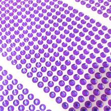 640pcs/Pack 5mm Rhinestone Stickers, Gemstone Stickers, Self-Adhesive Jewelry Stickers, Crafts Sparkling Rhinestone Stickers, Eye Makeup Decoration, Eyes, Nails, Acrylic Rhinestone Stickers In Various Styles - 紫色 - 查看 2