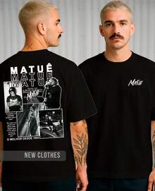 Matuê Unisex T-Shirt Time Machine Rap Light Years National Trap - 黑色 - 查看 2