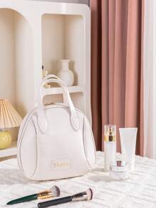 1pc Shell Shaped Cosmetic Bag, Travel Portable Organizer Pouch, PU Leather Waterproof Handbag - Multicolor - View 13