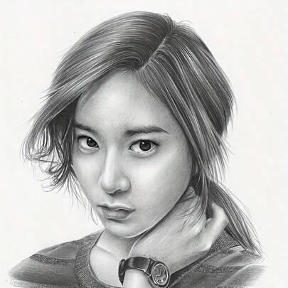 1pc Personalized Hand-Drawn Pencil Portrait, Custom Artwork Of Your Photo, Unique Gift For Birthdays, Engagements, Weddings, Christmas, Couples, Valentine'S Day - Premium Paper Material, Animal & Human Subjects