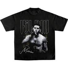 Islam Makhachev UFC Vintage Tee, 2025 MMA Boxing T-Shirt Kids Adult Shirt, Fighter Tee, Sports Shirt, Vintage Boxing Tee, Graphic Boxing Champ T-Shirt, Boxing Fan Gift Top Womenswear Menswear Streetwear Cotton Fabric - 黑色 - 查看 1
