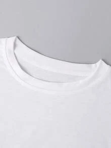 Set de 4 camisetas básicas y casuales de color blanco o negro para niños de 3 a 7 años, adecuadas para usar de forma casual, para hacer deporte, ideales para el uso diario. Cuatro Camisetas básicas con Diseño clásico de manga corta y cuello redondo para niños. - Blanco - Ver 5