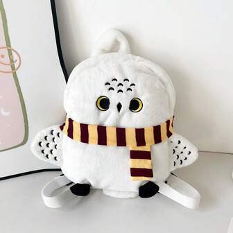 Harry Potter Hedwig Pluche Rugzak - Officieel gelicentieerde rugzak geïnspireerd op de Sneeuwuil met bandjes in de kleuren van het Huis. Perfect voor magische reizen of tovenaarscollecties.