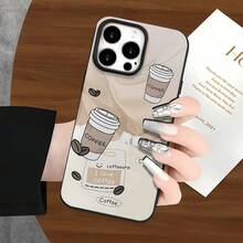 Funda protectora para phone con diseño de granos de café y orificios grandes. Compatible con phone 16 Pro, 16, 15 Pro, 14, 14 Plus, 14 Pro, 13, 13 Pro, 12 Pro y 11/11 Pro. Regalos para cumpleaños y celebraciones. - Negro - Ver 7