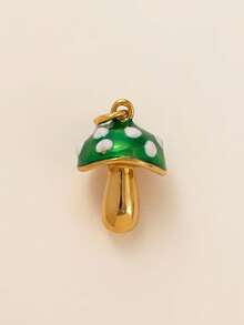 1件金色时尚不锈钢蘑菇心形网球十字羽毛锆石吊坠，18k镀金，适用于DIY珠宝、项链、手链配件、耳环、钥匙扣、包包配件、女士珠宝配件、钱包配件、吊坠、DIY配件、女士珠宝礼物，适合作为送给妻子、母亲和女朋友的个性化吊坠。 - 金色 - 查看 19