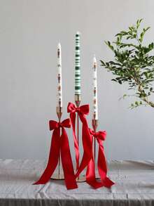 2pcs, 9.84-Inch Christmas Long-Handled Candles, Featuring Fun Designs Of Christmas Trees And Snowmen, Suitable For Home Decoration, Can Be Used For Holiday Arrangements, And Are Christmas Scented Candles - Multicolor - View 9
