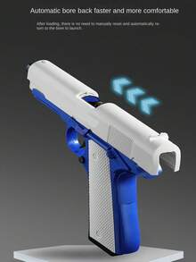 1911 Manual Soft Bullet Toy Gun For Teenagers, Includes 10 Soft Bullets And 8 Shells, Provides Shooting Learning Game, Handgun Model, Birthday Gift (This Product Has Two Options: With Text And Without Text, Randomly Shipped; Some Accessory Colors Are Randomly Shipped; The Size Is Manually Measured And May Have Deviations) - Multicolor - View 9