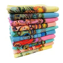 Kit Pano De Prato Estampado 100% algodão Colorido | Toalha de Pia com Bainha | Kit 5 Unidades - Branco - Visão 2