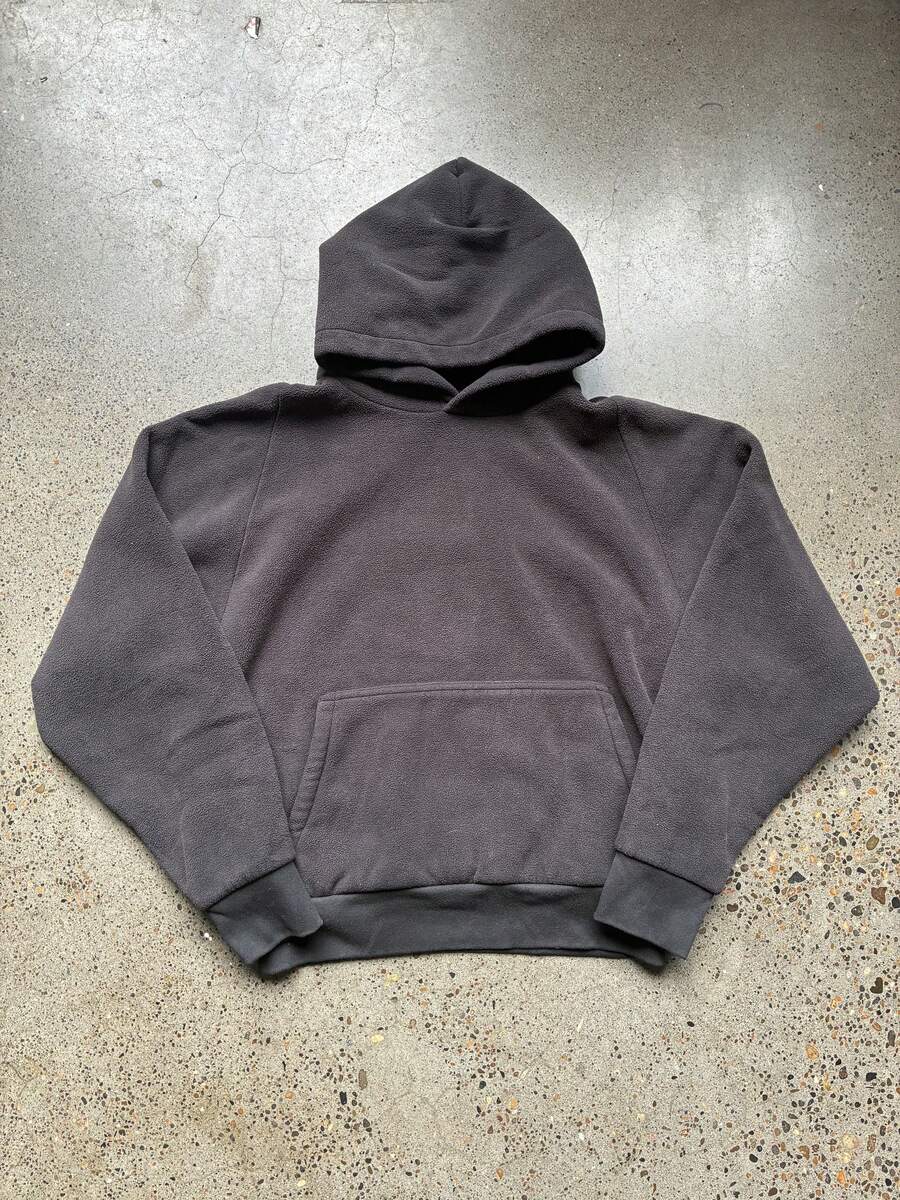 Yeezy X Gap Polar Fleece Regular Fit Hoodie, Casual Soft Fall Hoodie For Men And Women, Black - 黑色 - 查看 1