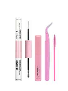 粘合和密封、卸除剂、10ml 单根睫毛胶水和密封剂、睫毛涂抹器、二合一簇状粘合和密封、睫毛刷、簇状睫毛胶水、睫毛胶、镊子、簇状粘合、睫毛粘合和密封、睫毛胶、睫毛簇状工具、睫毛延长工具、睫毛工具睫毛胶、睫毛胶 - 淺粉色 - 查看 16