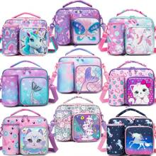 1pc Lunch For Girls Cute Girls Crossbody Bag Kids Lunch Bag For Girls Insulated Hot And Cold Fresh-Keeping Bag With Adjustable Shoulder Strap Back To School For 3-14 Age - Multicolor Girls Lunch Bag - View 1