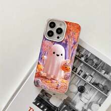 Funda protectora para phone con diseño de calabaza, con orificios grandes, compatible con phone 16 Pro Max, 16, 15 Pro, 14, 14 Plus/14 Pro Max, 13, 13 Pro, 12 Pro, 11/11 Pro. Regalos para cumpleaños y festividades - Negro - Ver 2