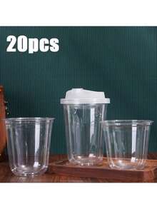 20-Pack Insulated Plastic Cups With Lid And Leak-Proof Design, Suitable For Milk Tea, Coffee, Juice, And More. Ideal For Take-Out From Beverage Shops And Homemade Drinks At Home. Both Aesthetically  And Practical - Nhiều màu - Xem 6