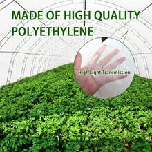 6 Mil 5 Year Clear Greenhouse Plastic Film Sheeting Cover UV Resistant Poly Tarp, For Gardening, Farming, Agriculture, Clear, Multple Size Are Available, Anti-Fogging, Heat Preservation, Anti-Static, Non-Sticky - trắng - Xem 5