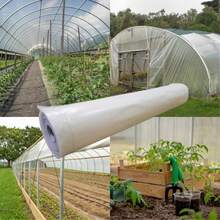 6 Mil 5 Year Clear Greenhouse Plastic Film Sheeting Cover UV Resistant Poly Tarp, For Gardening, Farming, Agriculture, Clear, Multple Size Are Available, Anti-Fogging, Heat Preservation, Anti-Static, Non-Sticky - trắng - Xem 10