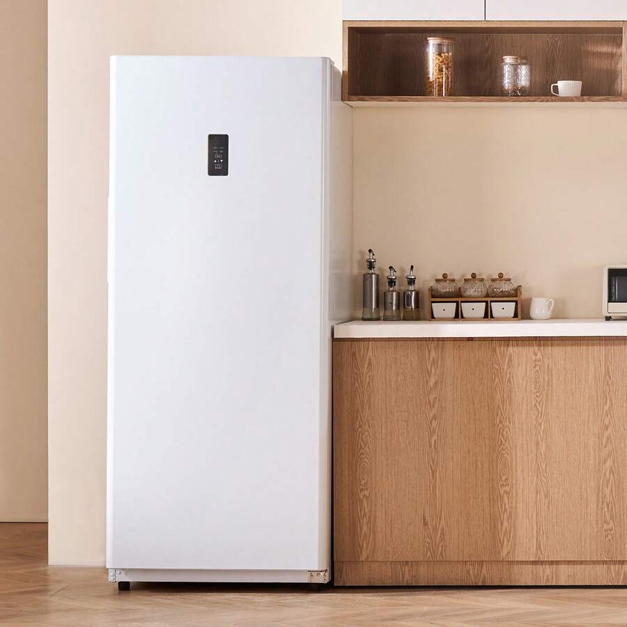 Convertible Freezer/Refrigerator, 14 Cu.Ft Frost Free Upright Freezer With Temp Control Panel, Door Open Too Long Alarm, Adjustable Shelves And LED, Standing Fridge For Kitchen, Office, Garage - US B Type Plug(110-127V) - View 1