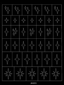 1 张 3D 喷枪模板指甲贴纸，25 种款式自粘心星花蝴蝶火焰美甲贴纸，镂空法式美甲贴纸贴花印刷模板模板工具美甲技巧装饰 - 彩色 - 查看 20