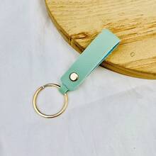 1pc Personalized Name Leather Keychain, Customized Text Music Code Design Key Ring, Minimalist Bag Charm, Car Key Accessory, Gift For Friends And Family - Multicolor - View 25
