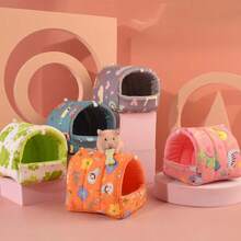 Lồng mini dễ thương hình thỏ sóc thảm cotton ấm áp mùa đông cho chuột lang nhà cho chuột hamster giường ngủ cho thú cưng nhỏ lồng treo - Nhiều màu - Xem 3
