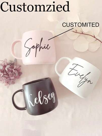 1pc Customized Ceramic Cups Perfect, Christmas Gift Creativity, Personalized Design, Coffee Ceramics, Wedding Gifts, Tea Drinkers, Thanksgiving, Christmas Gifts