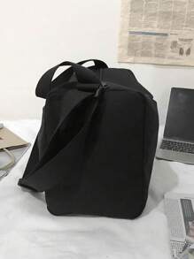 Large Capacity Shoulder Bag For Students, Unisex - Black - View 6