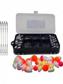 Summer Pesca e Camping Kit Pesca Esportiva Estojo Anzol Girador Empate 131 itens - Preto - Visão 6