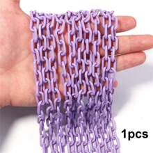 1/6/12/24pcs Multi-Color Fashionable Acrylic Chain Accessories, Suitable For DIY Necklace, Bracelet, Eyeglasses, Mask Chain, Bag Pendant - Multicolor - View 34