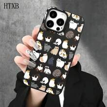 Funda para phone (1 unidad) con estampado de gatitos, con orificios grandes, compatible con phone 16 Pro Max, 16, 15 Pro, 14, 14 Plus/14 Pro Max, 13, 13 Pro, 12 Pro y 11/11 Pro. Ideal para cumpleaños y fiestas. - Blanco - Ver 5