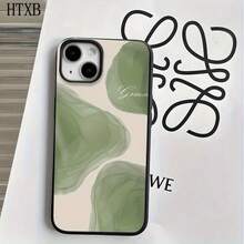 Phone 1PC Fundas protectoras y fundas protectoras de imitación con orificios grandes con estampado de bloques verdes, adecuadas para phone16promax, 16 15pro, 14 14 Plus/14 Promax, 13 13 Pro, 12Pro, 11/11 Pro Pro Series. Regalos Cumpleaños Y Fiestas - Blanco - Ver 7
